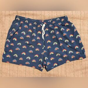 Men’s Chubbies Mesh Lined Swim Trunks - Rainbows Size 2XL - 4” Inseam